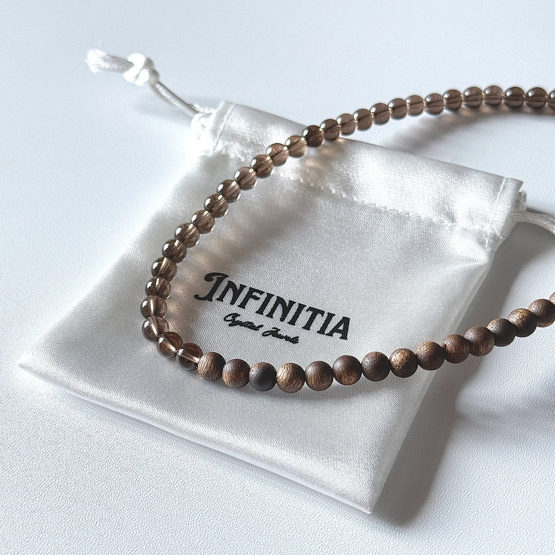 Smoky Quartz with Agarwood Bracelet