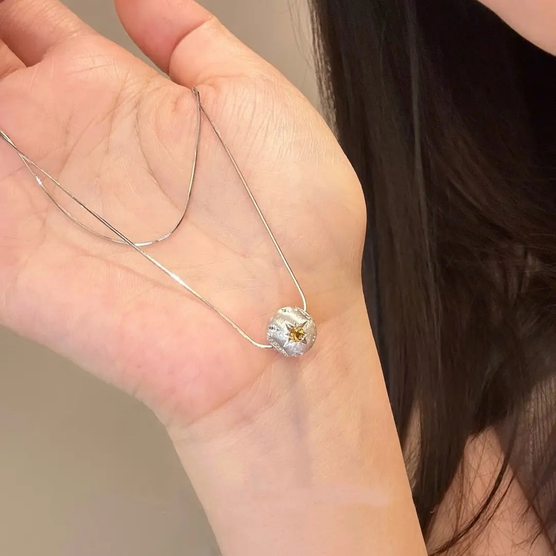 925 Sterling Silver Brushed - Finish Small Silver Balls Inspired by the Danube