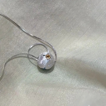 925 Sterling Silver Brushed - Finish Small Silver Balls Inspired by the Danube