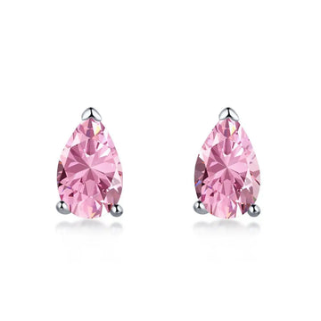 925 Sterling Silver Teardrop Cubic Zirconia Stud Earrings