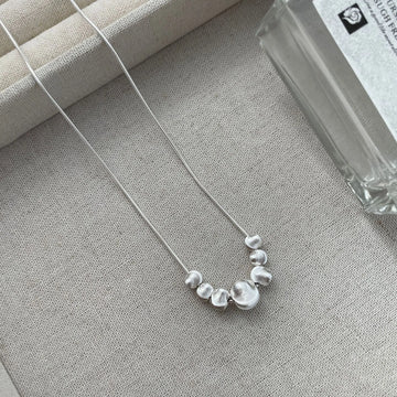 925 Sterling Silver Cat’s Eye Bead Statement Necklace