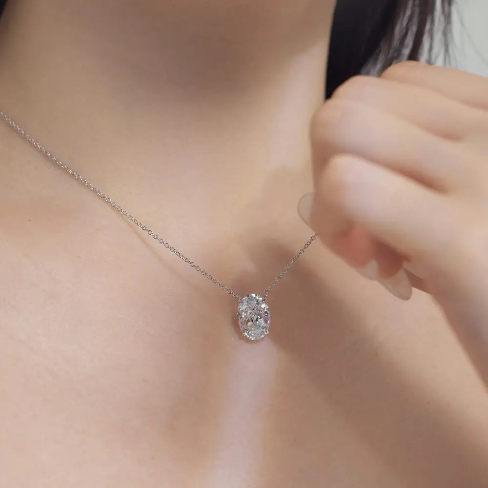 High-Grade 8A Cubic Zirconia Ice Flower Necklace – S925 Silver