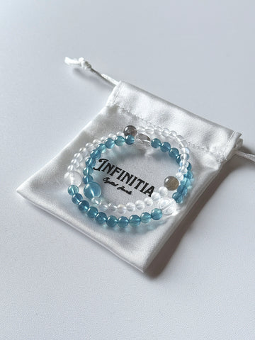 Aquamarine & Moonstone Calming Energy Bracelet