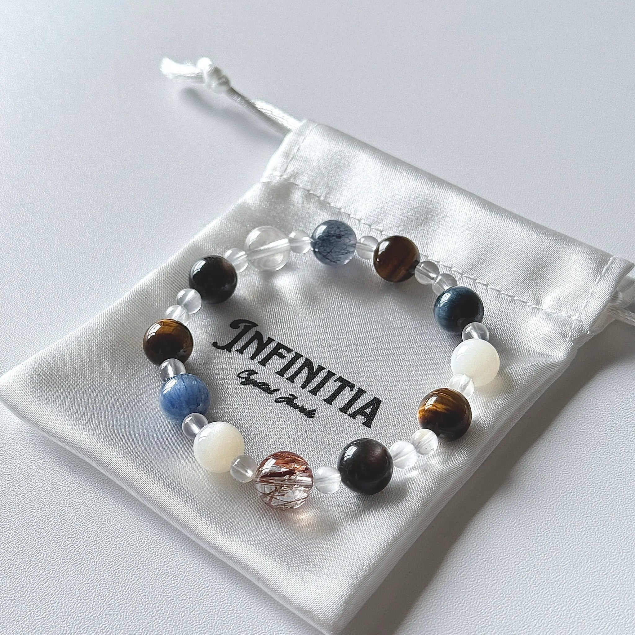 Super Seven & Moonstone Chakra Healing Bracelet