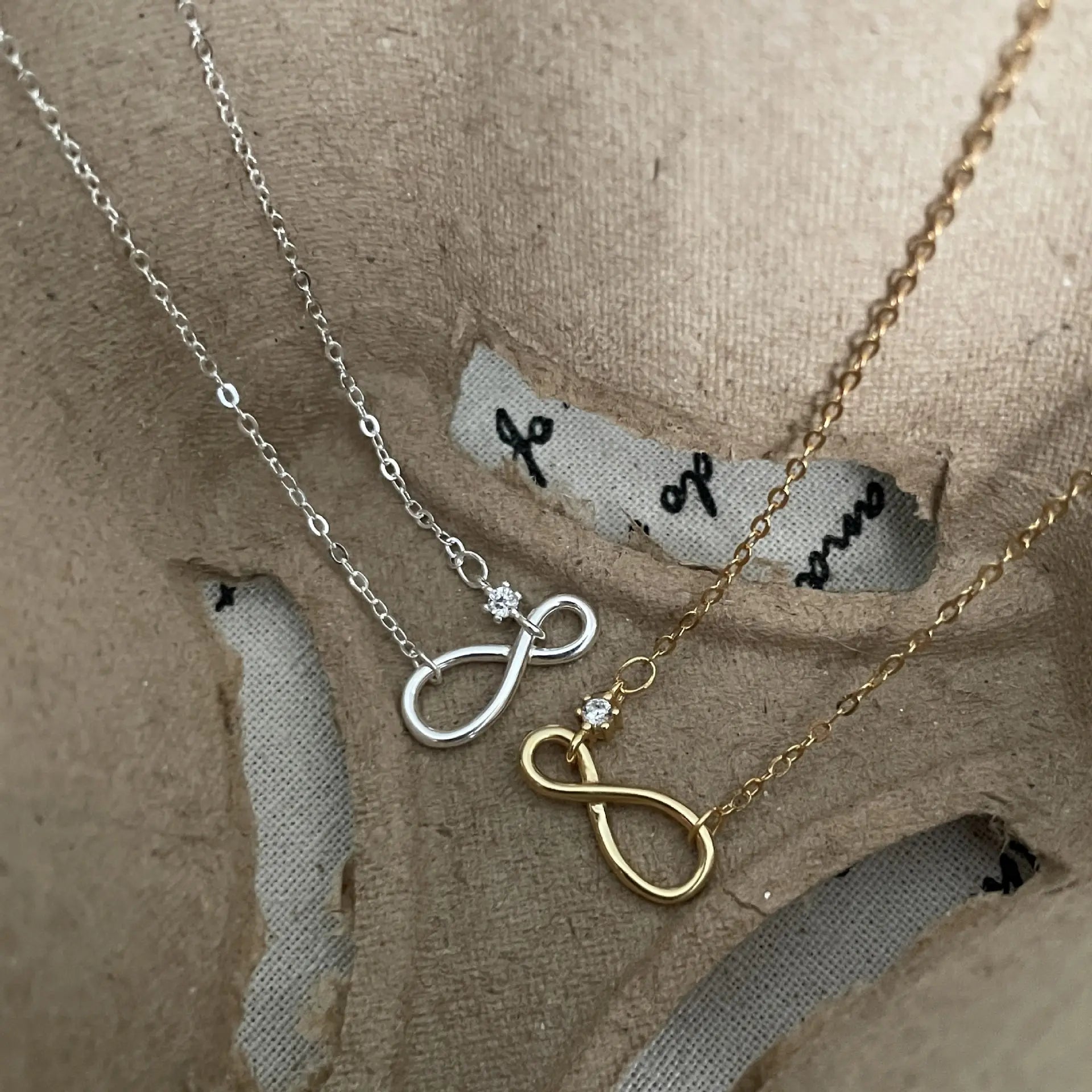 925 Sterling Silver Infinity CZ Pendant Necklace