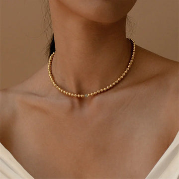 Stainless Steel CZ Tennis Necklace