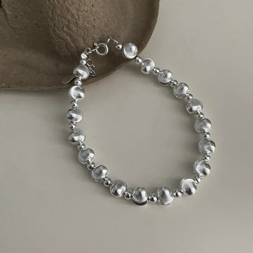 925 Sterling Silver Cat’s Eye Bead Bracelet